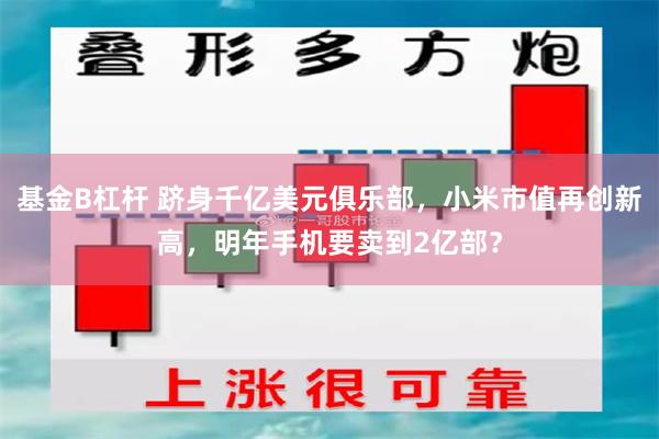 基金B杠杆 跻身千亿美元俱乐部，小米市值再创新高，明年手机要卖到2亿部？