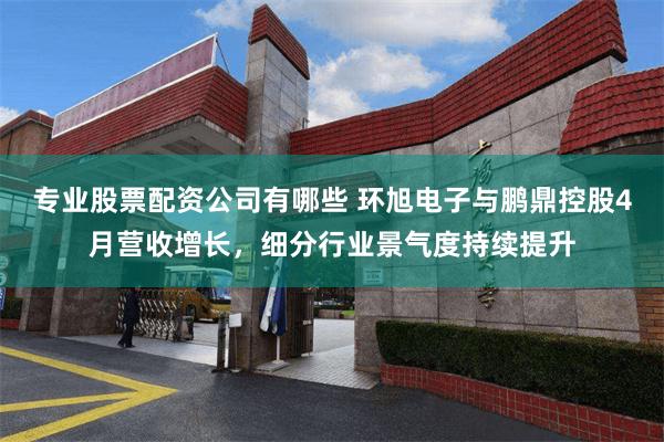 专业股票配资公司有哪些 环旭电子与鹏鼎控股4月营收增长，细分行业景气度持续提升