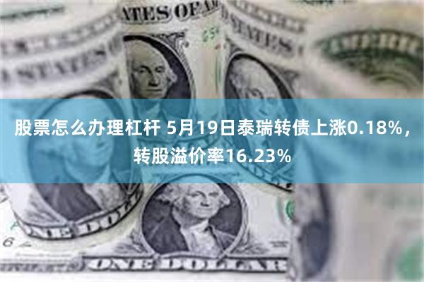 股票怎么办理杠杆 5月19日泰瑞转债上涨0.18%，转股溢价率16.23%