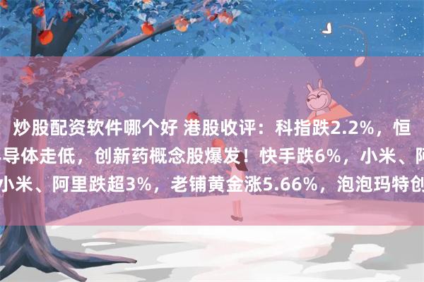 炒股配资软件哪个好 港股收评：科指跌2.2%，恒指险守24000点，汽车半导体走低，创新药概念股爆发！快手跌6%，小米、阿里跌超3%，老铺黄金涨5.66%，泡泡玛特创新高后回落跌超1%