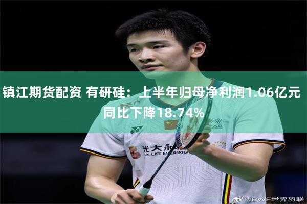 镇江期货配资 有研硅：上半年归母净利润1.06亿元 同比下降18.74%