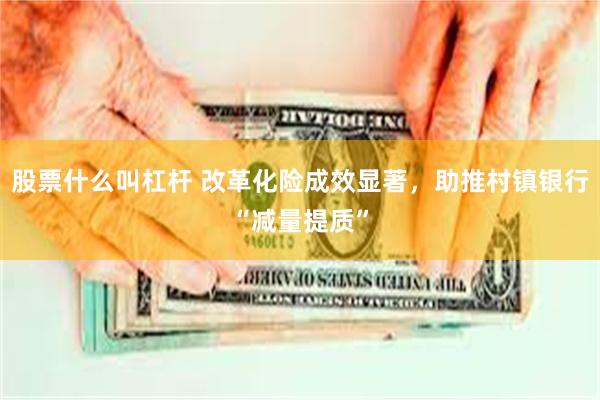 股票什么叫杠杆 改革化险成效显著，助推村镇银行“减量提质”