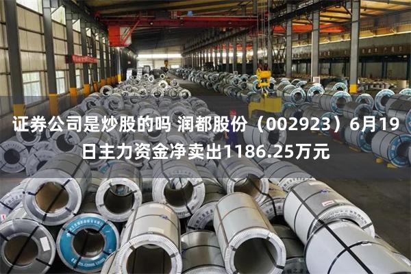 证券公司是炒股的吗 润都股份（002923）6月19日主力资金净卖出1186.25万元