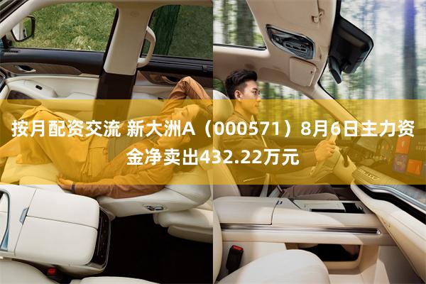按月配资交流 新大洲A（000571）8月6日主力资金净卖出432.22万元