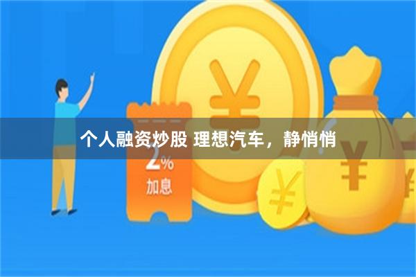 个人融资炒股 理想汽车，静悄悄
