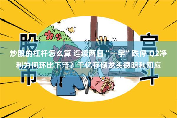 炒股的杠杆怎么算 连续两日“一字”跌停 Q2净利为何环比下滑？千亿存储龙头德明利回应