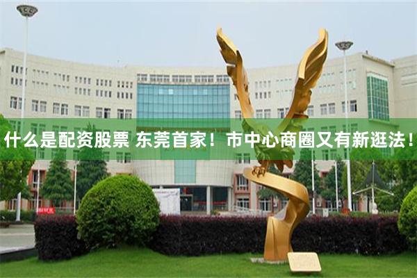 什么是配资股票 东莞首家！市中心商圈又有新逛法！