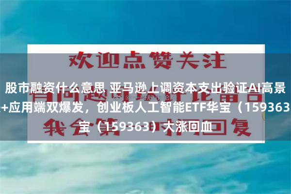 股市融资什么意思 亚马逊上调资本支出验证AI高景气！光模块+应用端双爆发，创业板人工智能ETF华宝（159363）大涨回血
