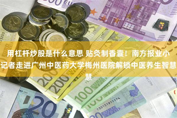 用杠杆炒股是什么意思 贴灸制香囊!南方报业小记者走进广州中医药大学梅州医院解锁中医养生智慧