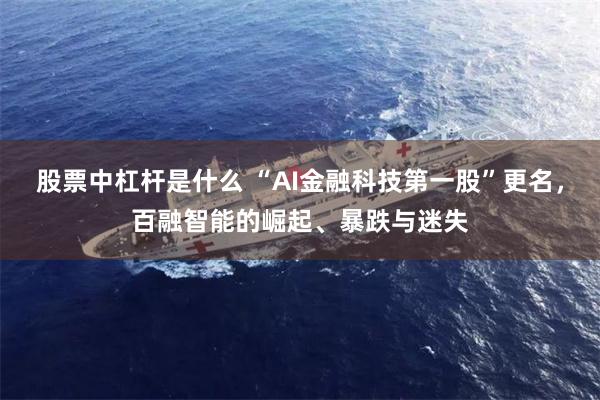 股票中杠杆是什么 “AI金融科技第一股”更名，百融智能的崛起、暴跌与迷失