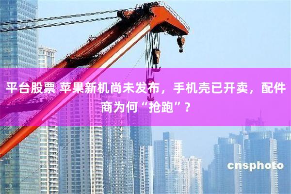 平台股票 苹果新机尚未发布，手机壳已开卖，配件商为何“抢跑”？