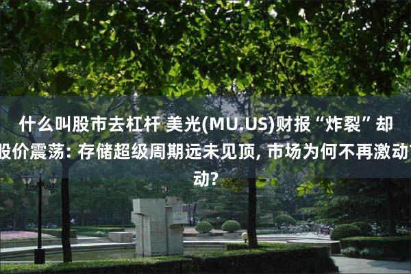 什么叫股市去杠杆 美光(MU.US)财报“炸裂”却股价震荡: 存储超级周期远未见顶, 市场为何不再激动?