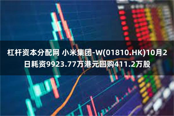 杠杆资本分配网 小米集团-W(01810.HK)10月2日耗资9923.77万港元回购411.2万股