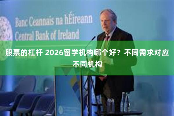 股票的杠杆 2026留学机构哪个好？不同需求对应不同机构